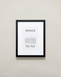 Bryan Anthonys Home Decor Wings To Fly Framed Print 11x14 Black Frame with Gray