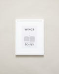 Bryan Anthonys Home Decor Wings To Fly Framed Print 11x14 White Frame with Gray