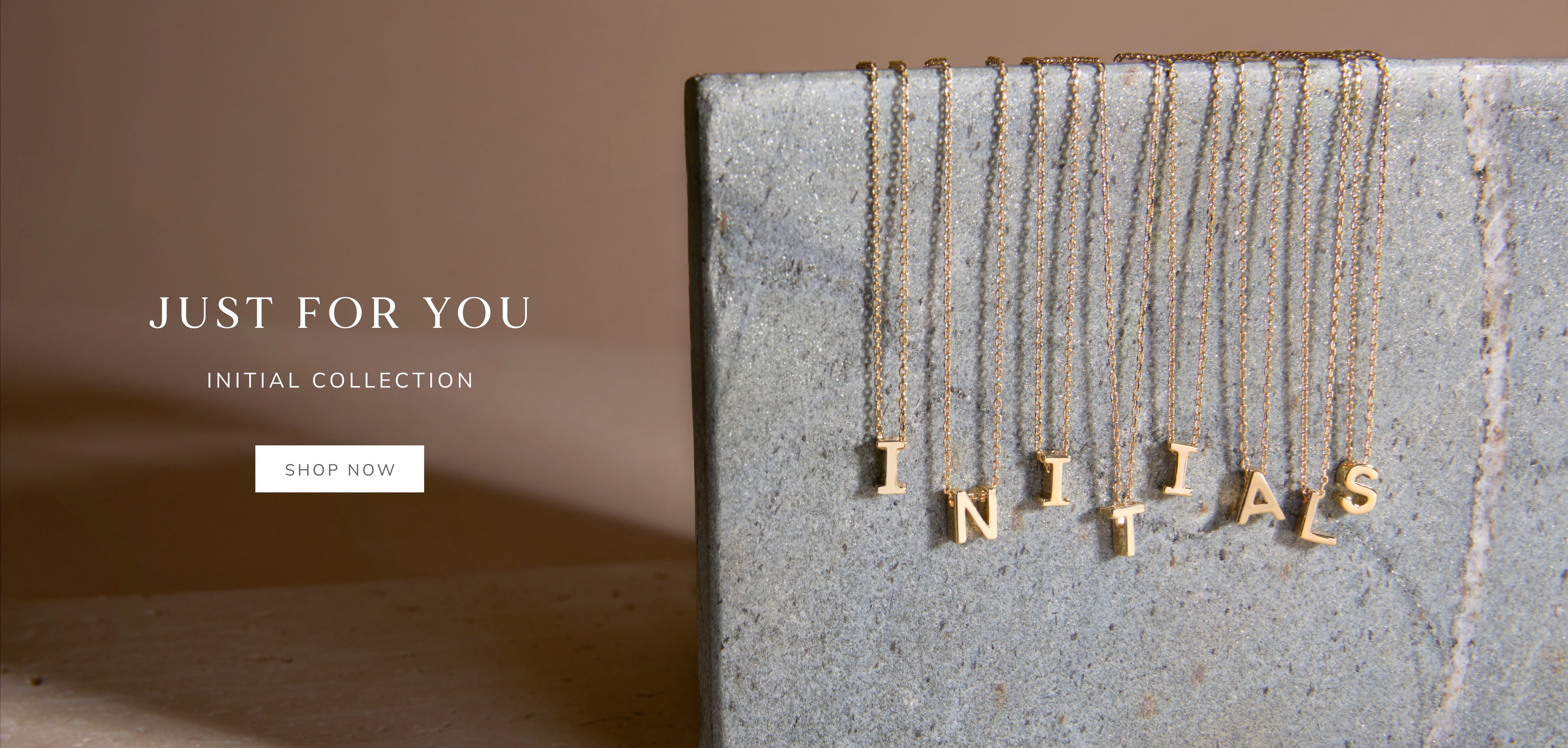 Desktop Banner New Just For You Initial Collection Necklaces