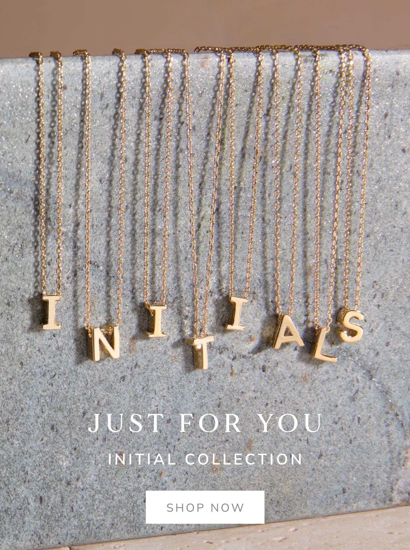 Mobile Banner New Just For You Initial Collection Necklaces