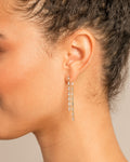 Bryan Anthonys Radiance Collection Baguette Chandelier Earrings Emerald Cut On Model