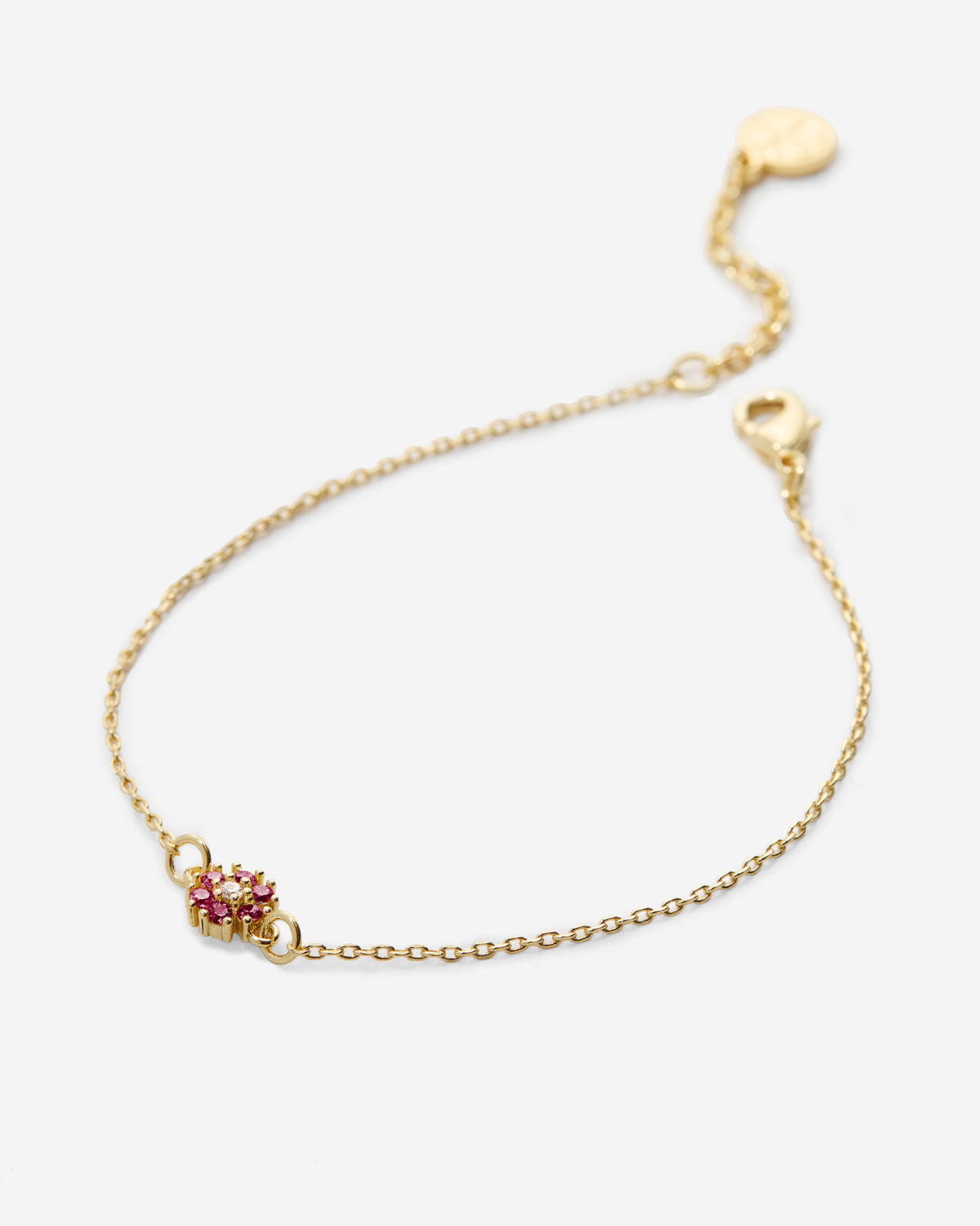 Bryan Anthonys Bloom Gold Hot Pink Dainty Bracelet Macro