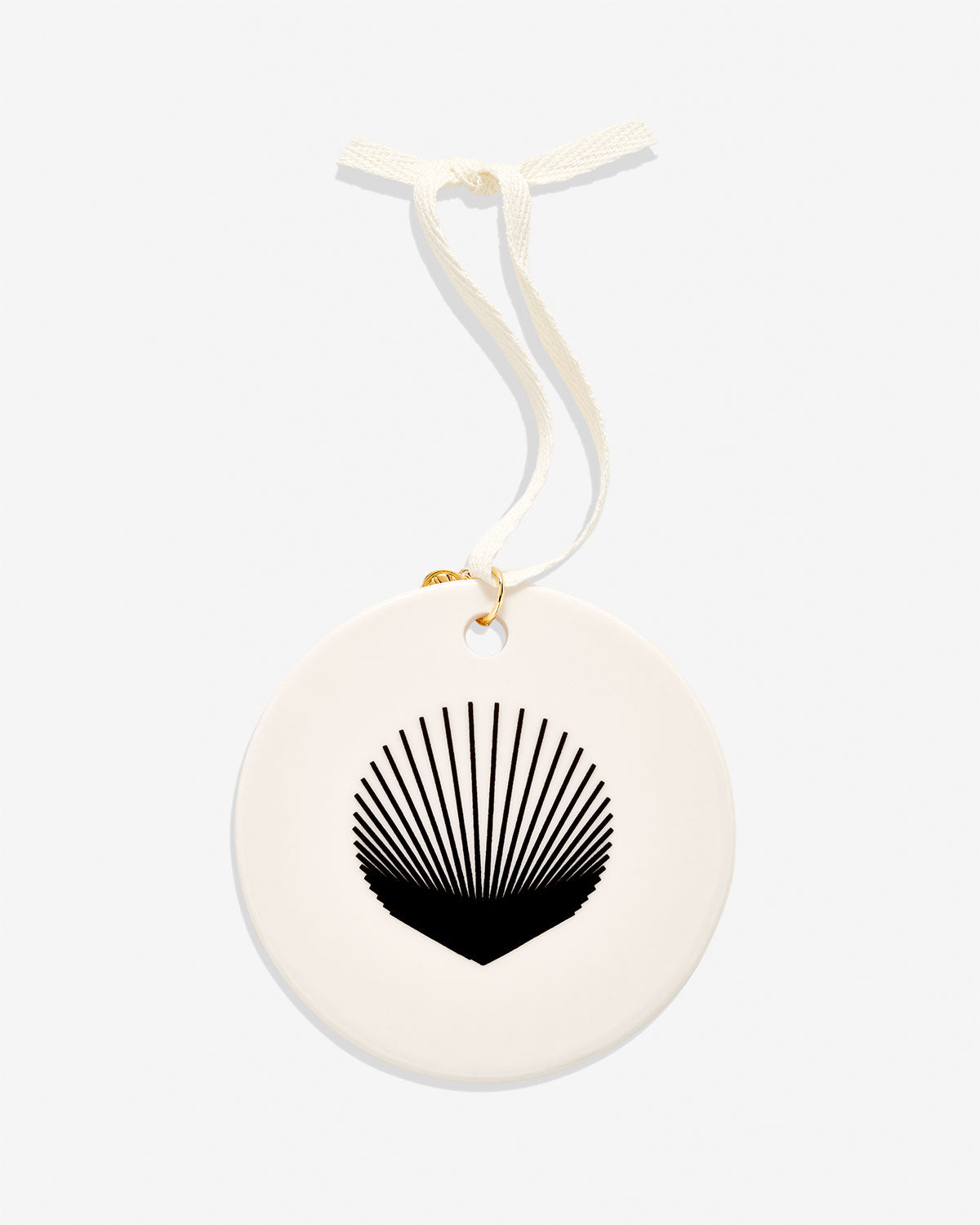 Bryan Anthonys Grit White Ceramic Holiday Ornament in Black