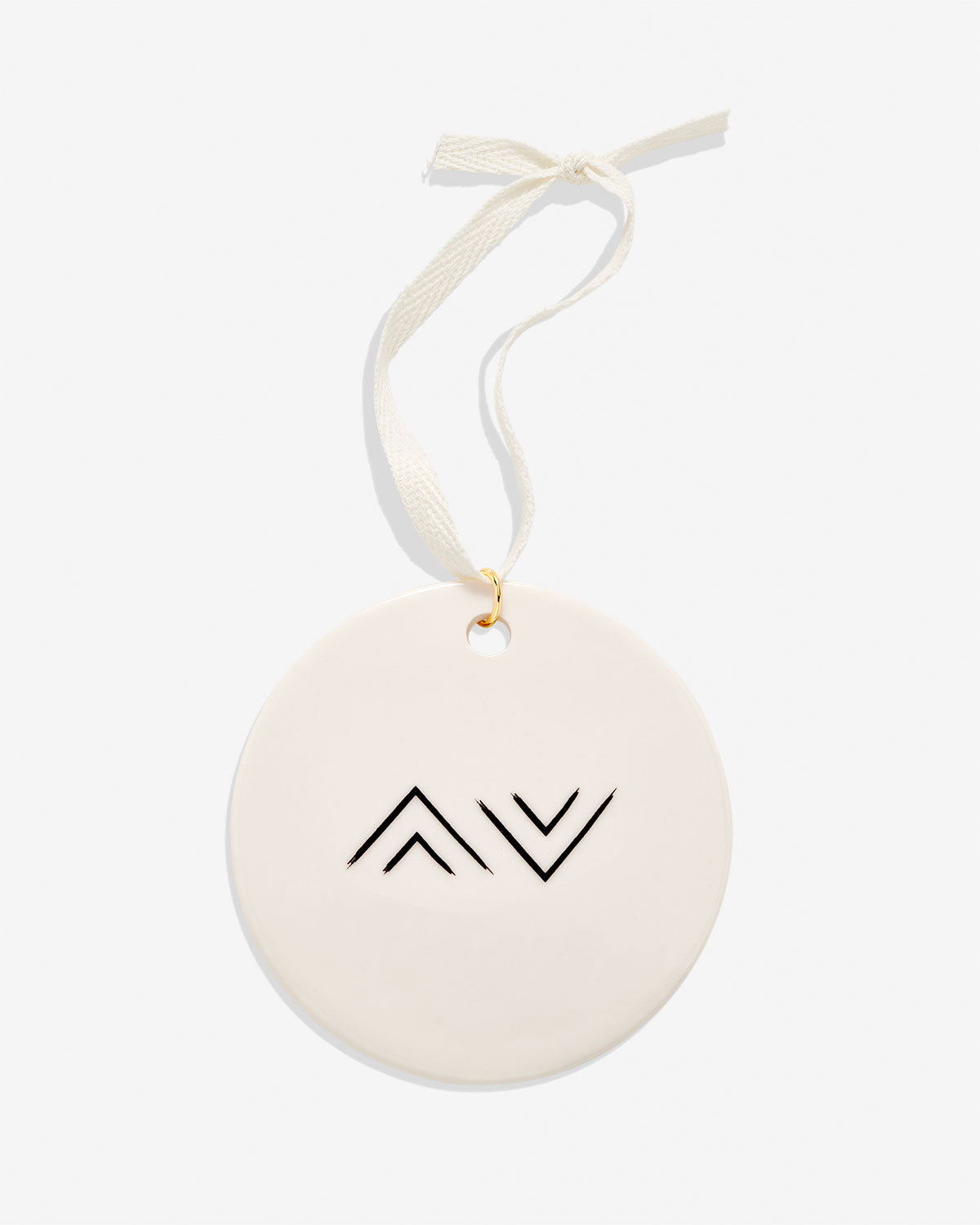Bryan Anthonys Highs and Lows White Ceramic Holiday Ornament in Black