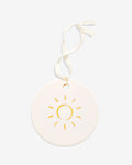 Bryan Anthonys You Are My Sunshine Mother Daughter White Ceramic Holiday Ornament in Gold