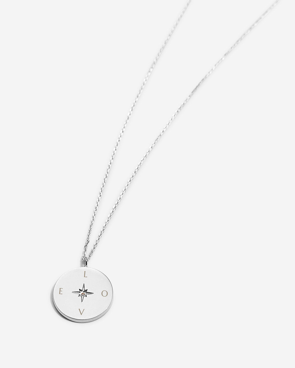 Bryan Anthonys Love Compass Sterling Silver Demi-Fine Jewelry Customizable Engraved Initials Macro Shot