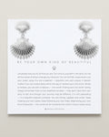 Bryan Anthonys Silver Be Your Own Kind Of Beautiful Statement Earrings On Card
