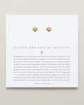 Bryan Anthonys Gold Be Your Own Kind Of Beautiful Stud Earrings On Card