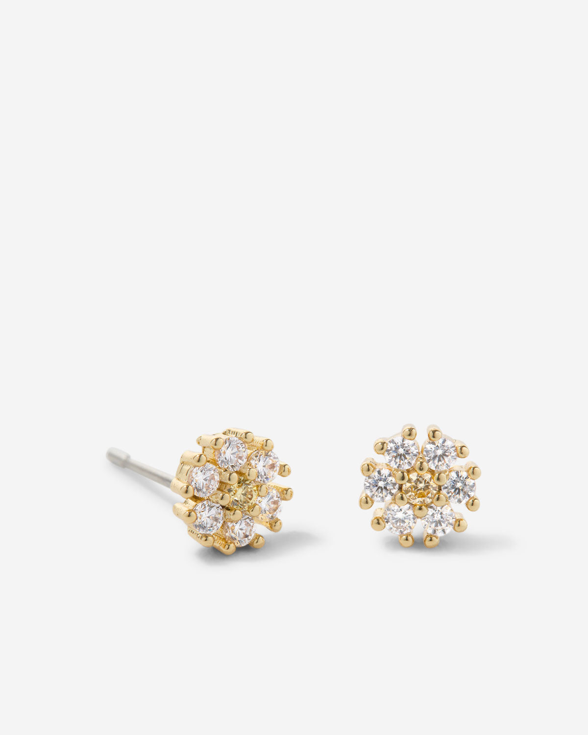 Bryan Anthonys Bloom Clear Gold Stud Earrings Macro