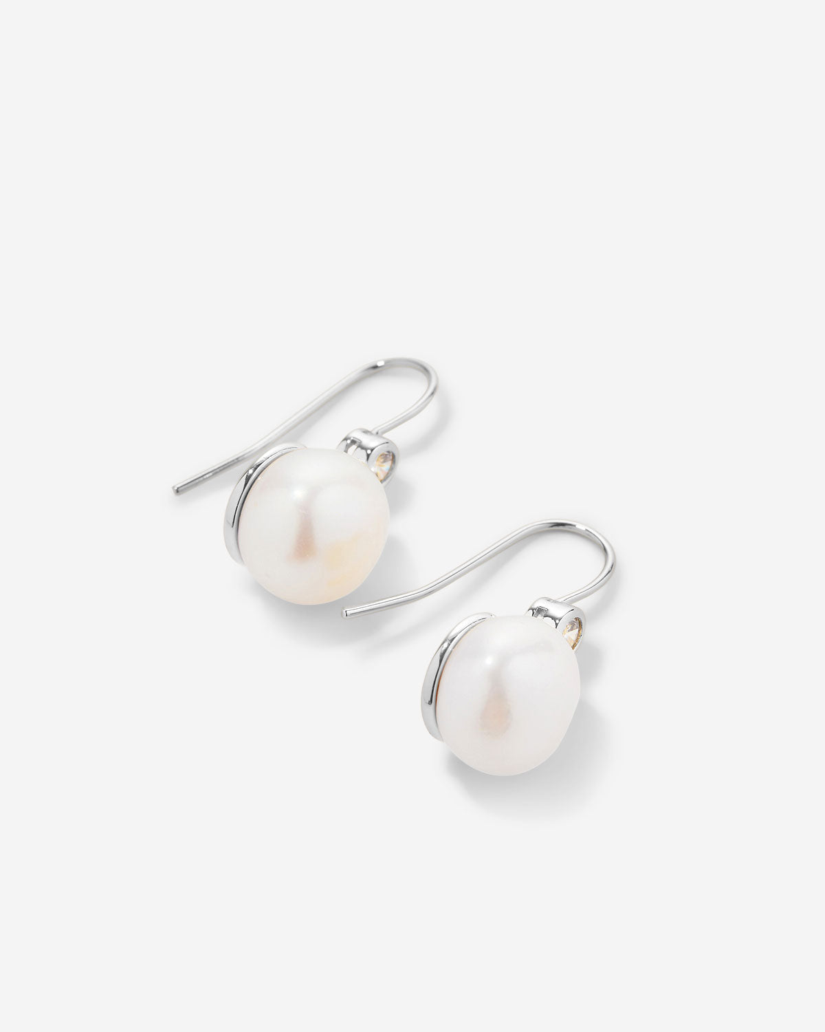 Bryan Anthonys By My Side Pearl Silver Drop Earrings