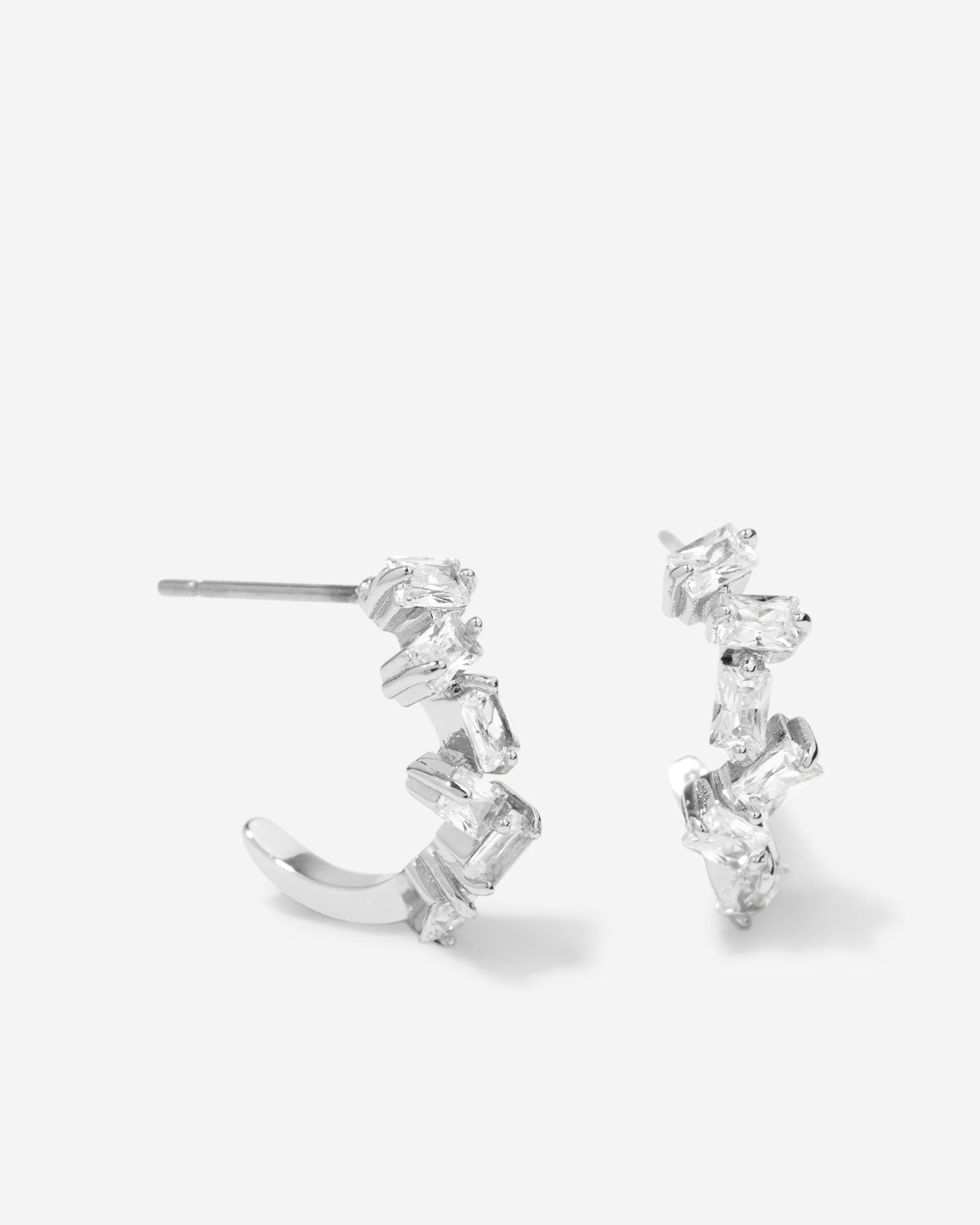 Bryan Anthonys Beautifully Broken Hoop Earrings Macro in Silver