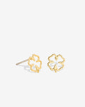 Bryan Anthonys Just For Luck Collection Four Leaf Clover Earrings Gold