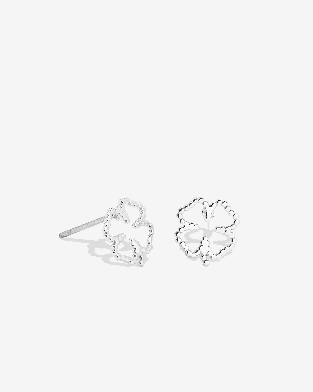 Bryan Anthonys Just For Luck Collection Four Leaf Clover Earrings Silver