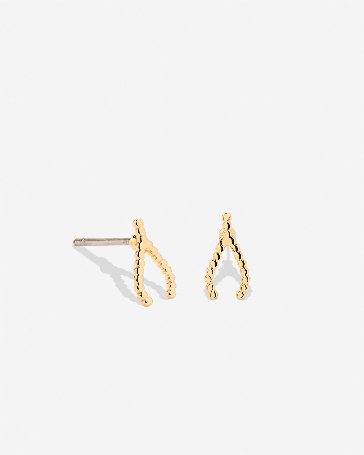 Bryan Anthonys Just For Luck Collection Wishbone Earrings Gold