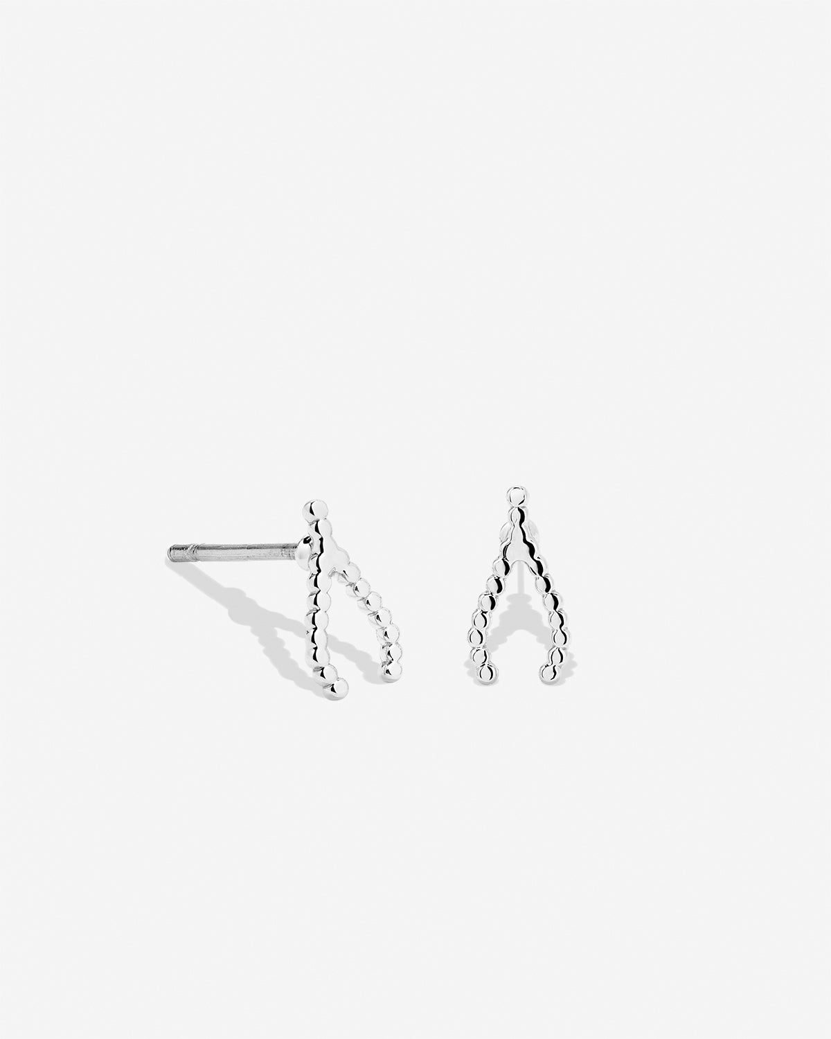 Bryan Anthonys Just For Luck Collection Wishbone Earrings Silver