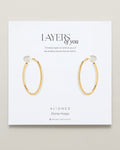 Bryan Anthonys Layers of You Aligned Gold Hoop Earrings On Card