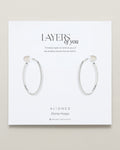 Bryan Anthonys Layers of You Aligned Silver Hoop Earrings On Card