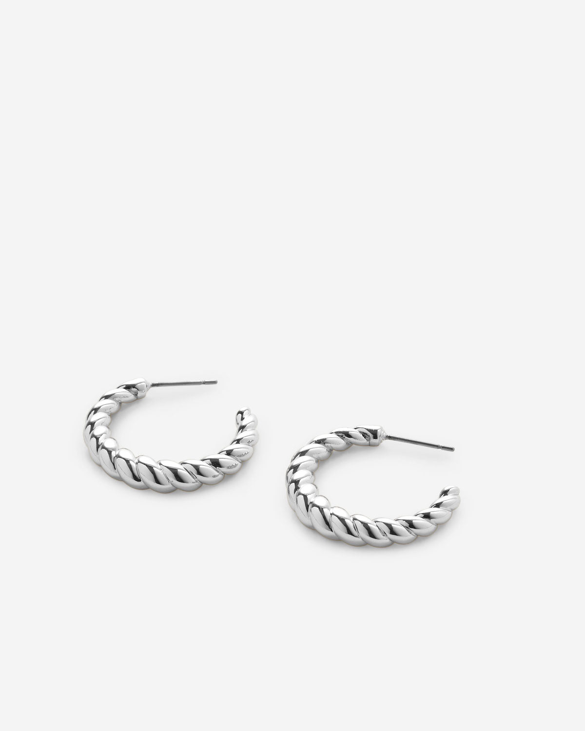 Bryan Anthonys Layers of You Silver Entwined Twisted Hoops Macro