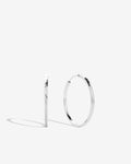 Bryan Anthonys Layers of You Simplicity Silver Hoop Earrings Macro