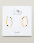 Bryan Anthonys Layers of You Simplicity Gold Hoop Earrings On Card