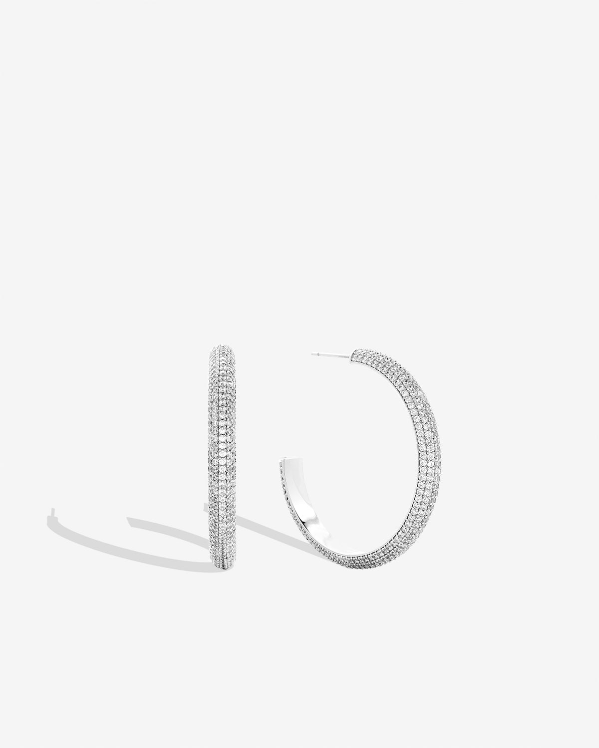 Bryan Anthonys Layers of You Collection Unstoppable Maxi Hoop Earrings Silver