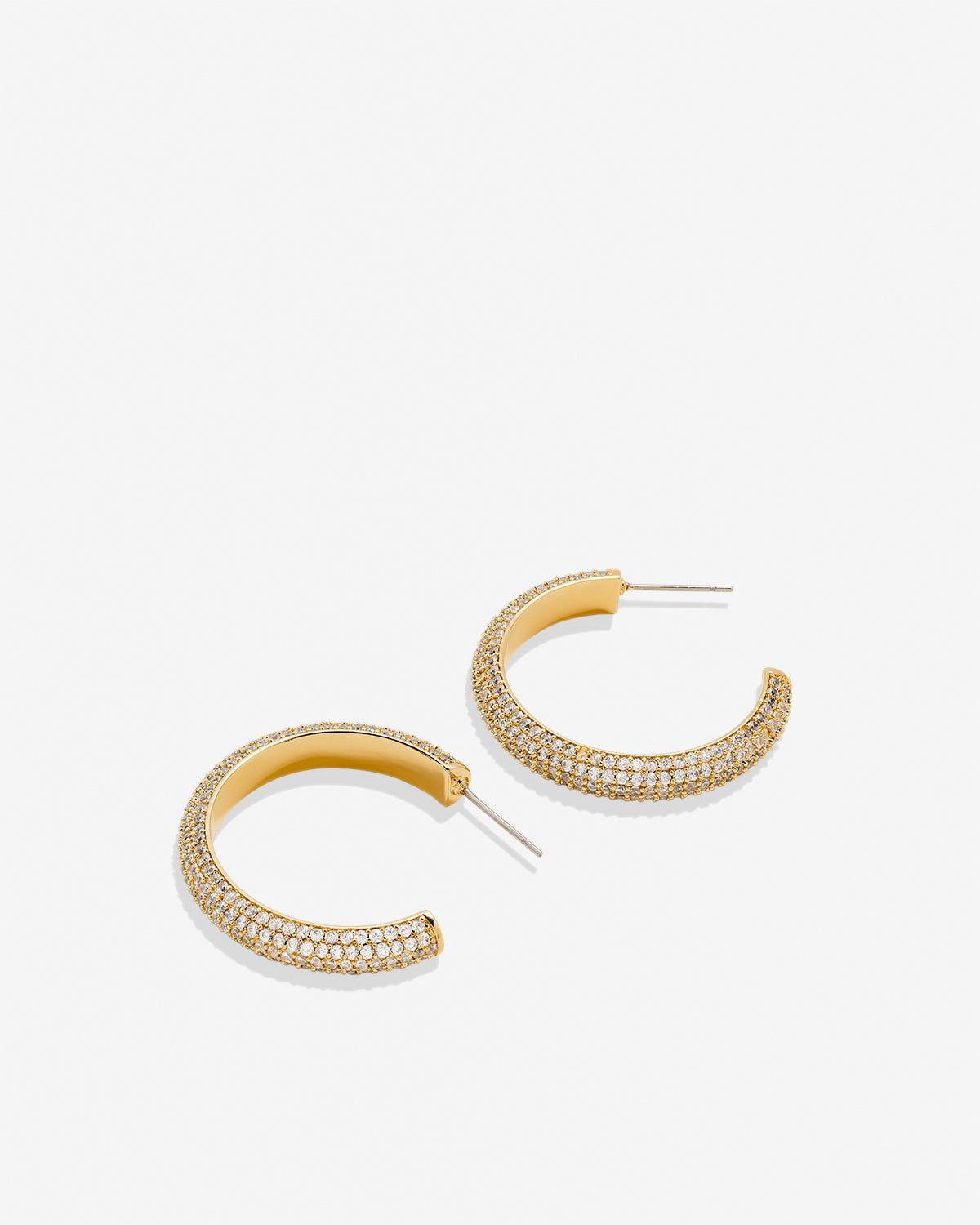 Bryan Anthonys Unstoppable Pave Midi Hoops Gold