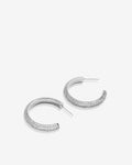 Bryan Anthonys Unstoppable Pave Midi Hoops Silver