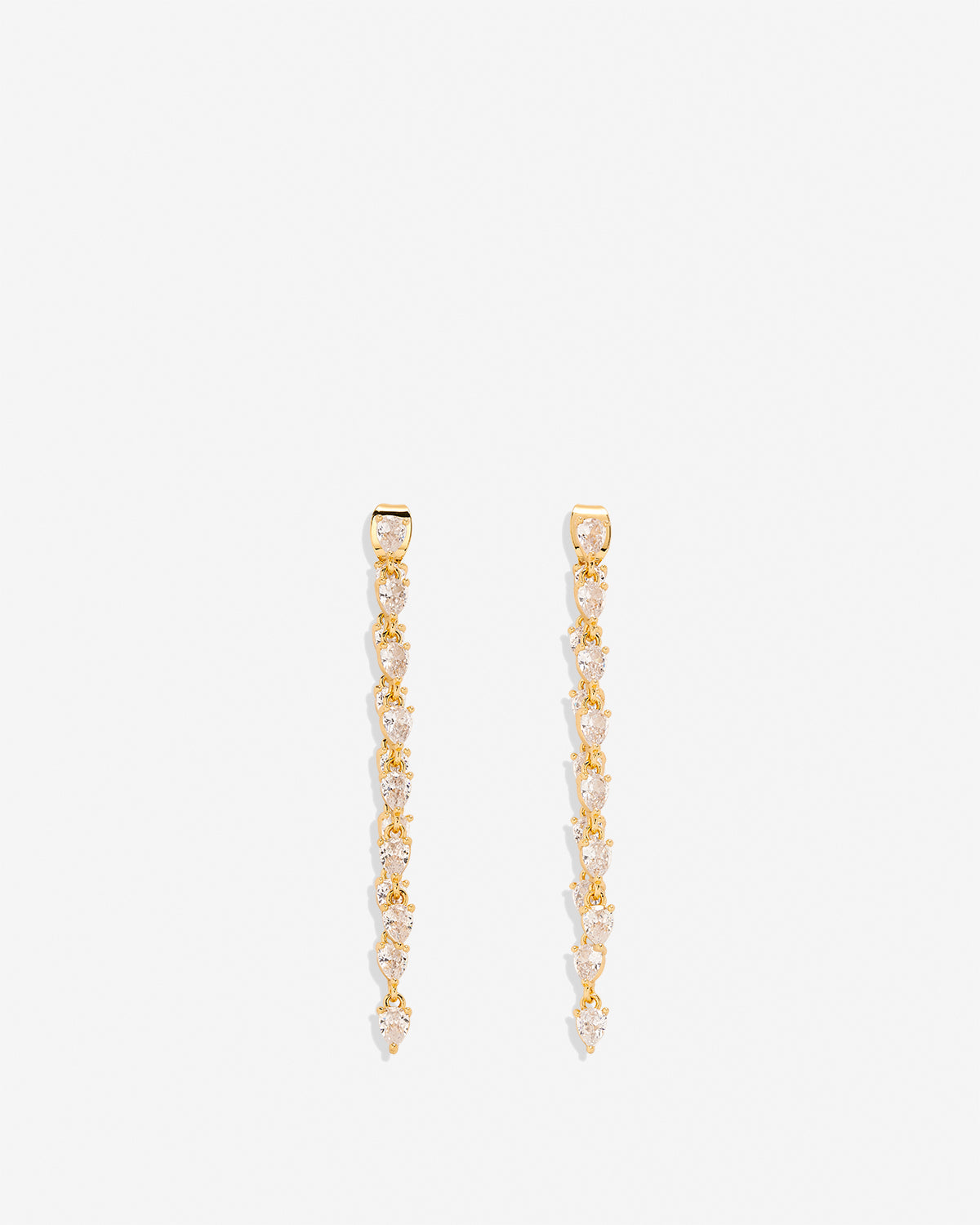 Bryan Anthonys Radiance Collection Pear Cut Chandelier Earrings Gold