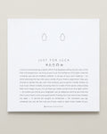 Bryan Anthonys Just For Luck Hamsa Silver Earring On Card