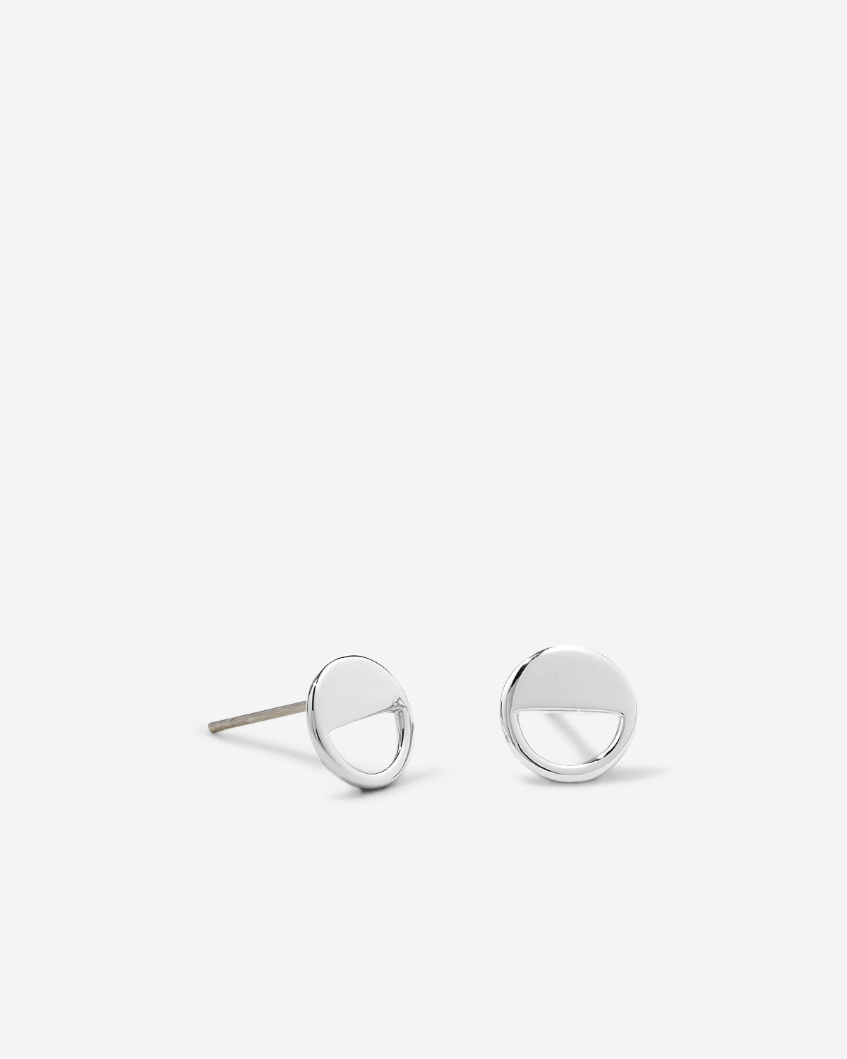 One Door Closes Stud Earrings in silver finish
