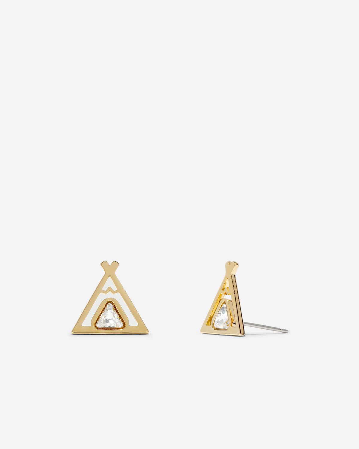 Bryan Anthonys Tribe Stud Earrings In Gold