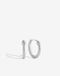 Bryan Anthonys Begin Again Midi Hoops Earrings In Silver
