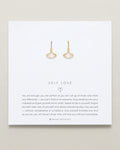 Bryan Anthonys Self Love Marquise Drop Earrings on Meaning Card in Gold