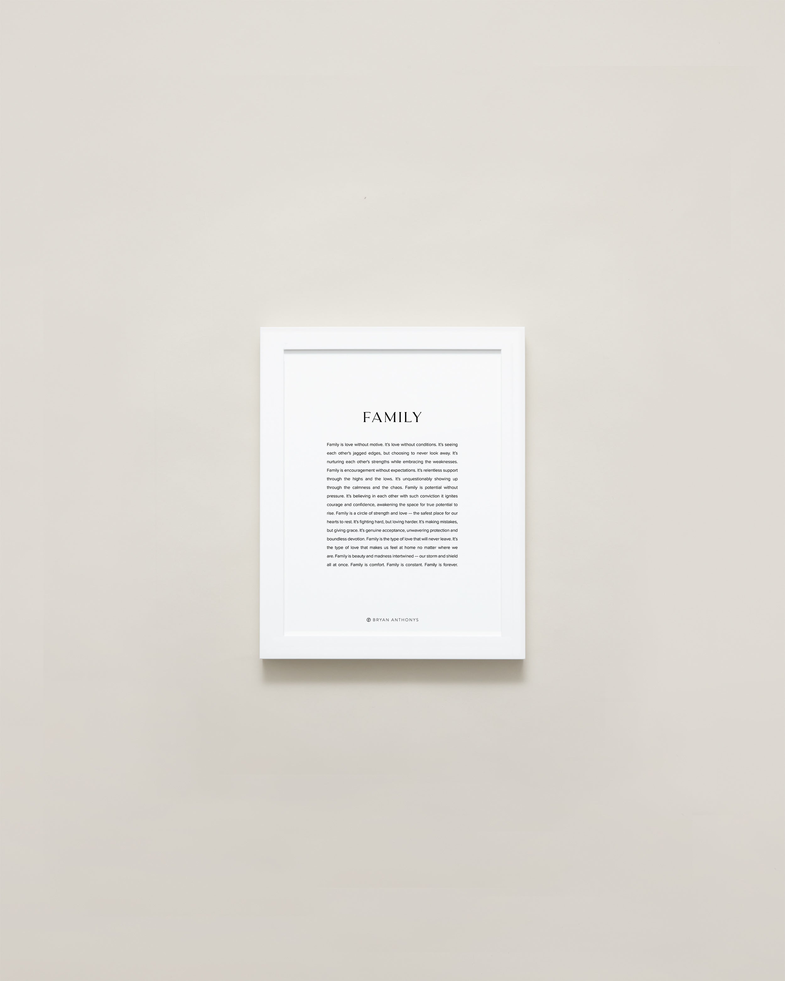 Bryan Anthonys Family 5x7 Framed Print White