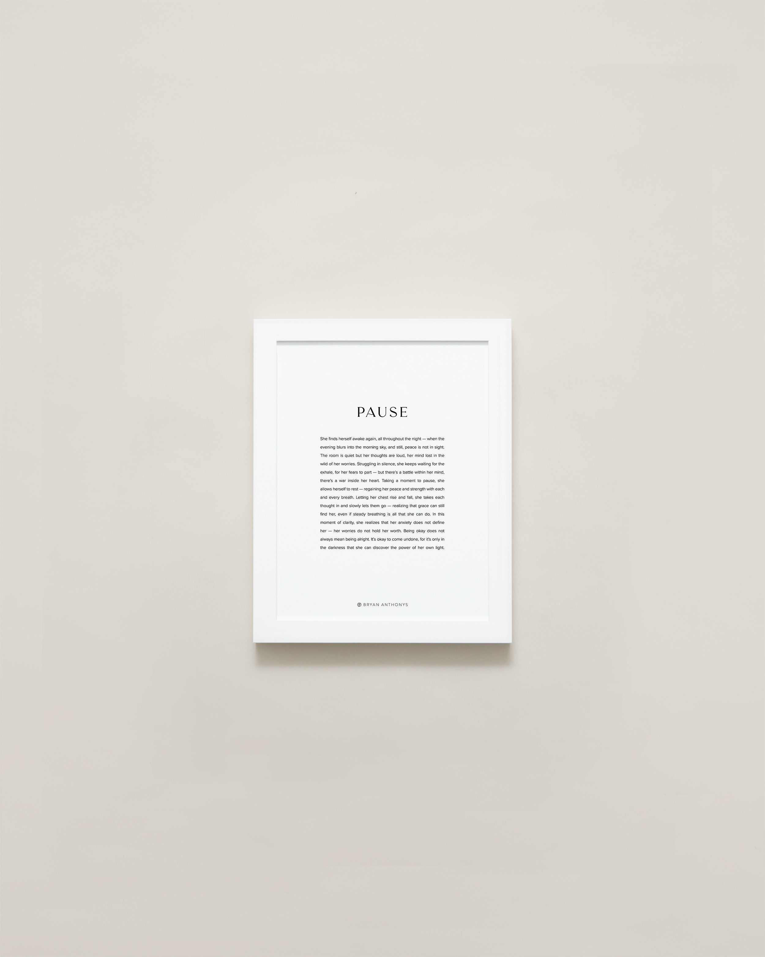 Bryan Anthonys Pause 5x7 Framed Print White
