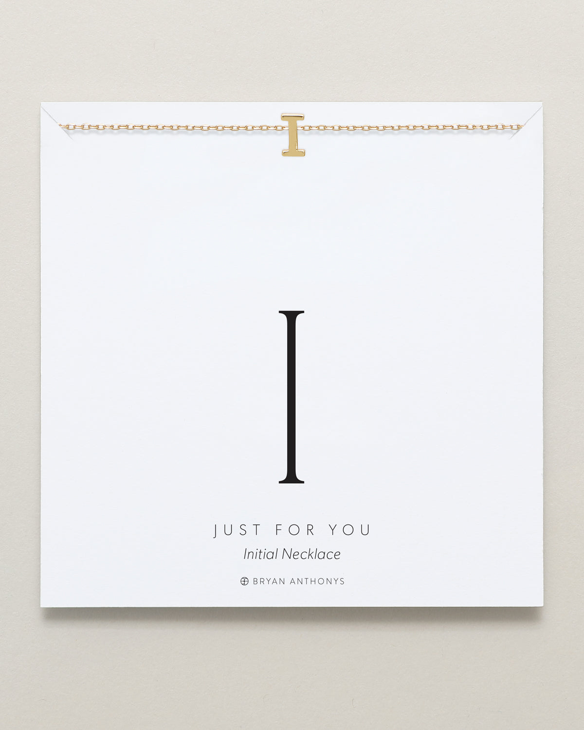 Bryan Anthonys Just For You Gold I Necklace On Card
