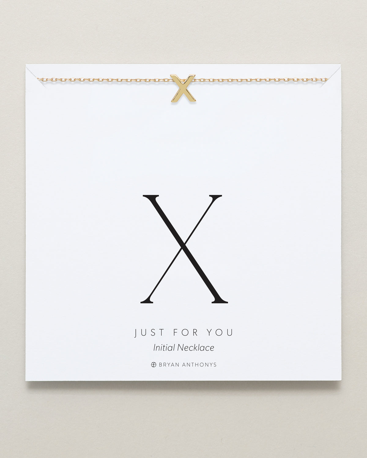 Bryan Anthonys Just For You Gold X Necklace On Card