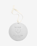 Bryan Anthonys Mama Metal Holiday Ornament in Silver