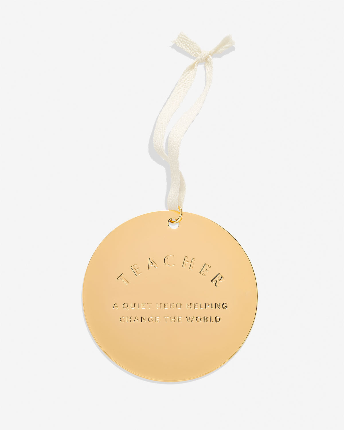 Bryan Anthonys Teacher Metal Holiday Ornament in Gold