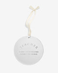 Bryan Anthonys Teacher Metal Holiday Ornament in Silver