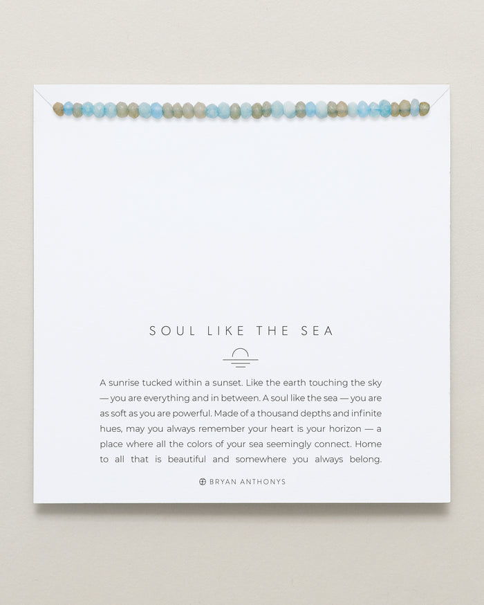 Bryan Anthonys Soul Like The Sea Ocean Beaded Necklace On Card