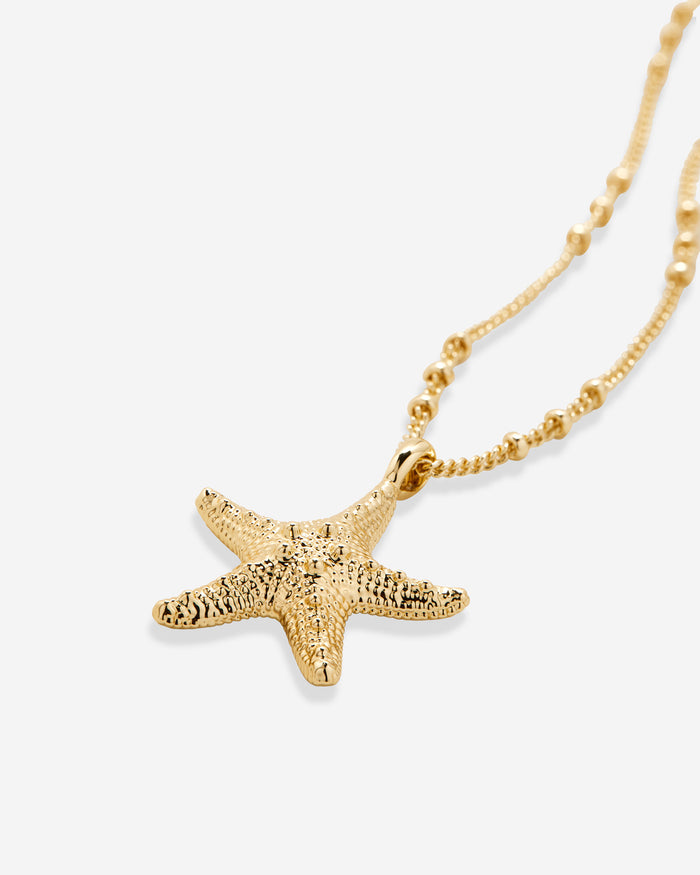 Renew Starfish Pendant Necklace in Gold