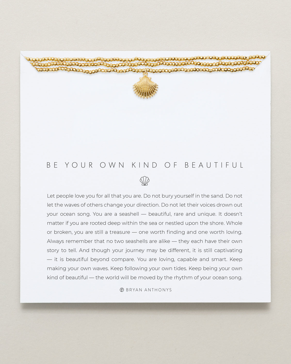 Bryan Anthonys Gold Be Your Own Kind Of Beautiful Statement Choker On Card