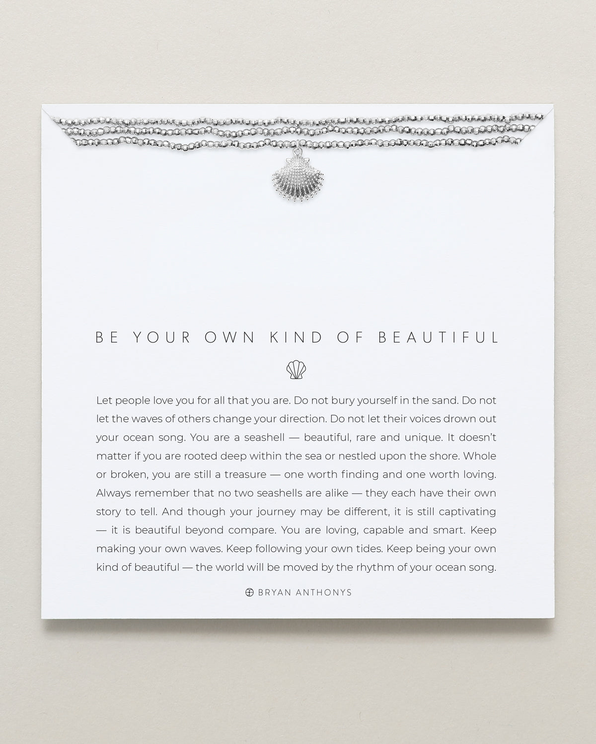 Bryan Anthonys Silver Be Your Own Kind Of Beautiful Statement Choker On Card