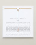 Bryan Anthonys Beautifully Broken Collection Emerald Cut Lariat Necklace Gold On Card