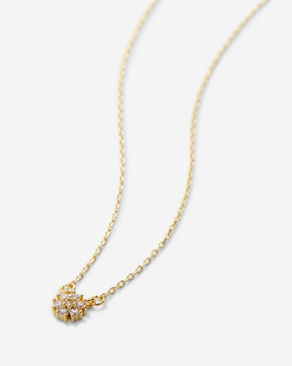 Bryan Anthonys Bloom Gold Clear Dainty Necklace Macro