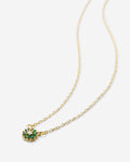 Bryan Anthonys Bloom Gold Green Dainty Necklace Macro