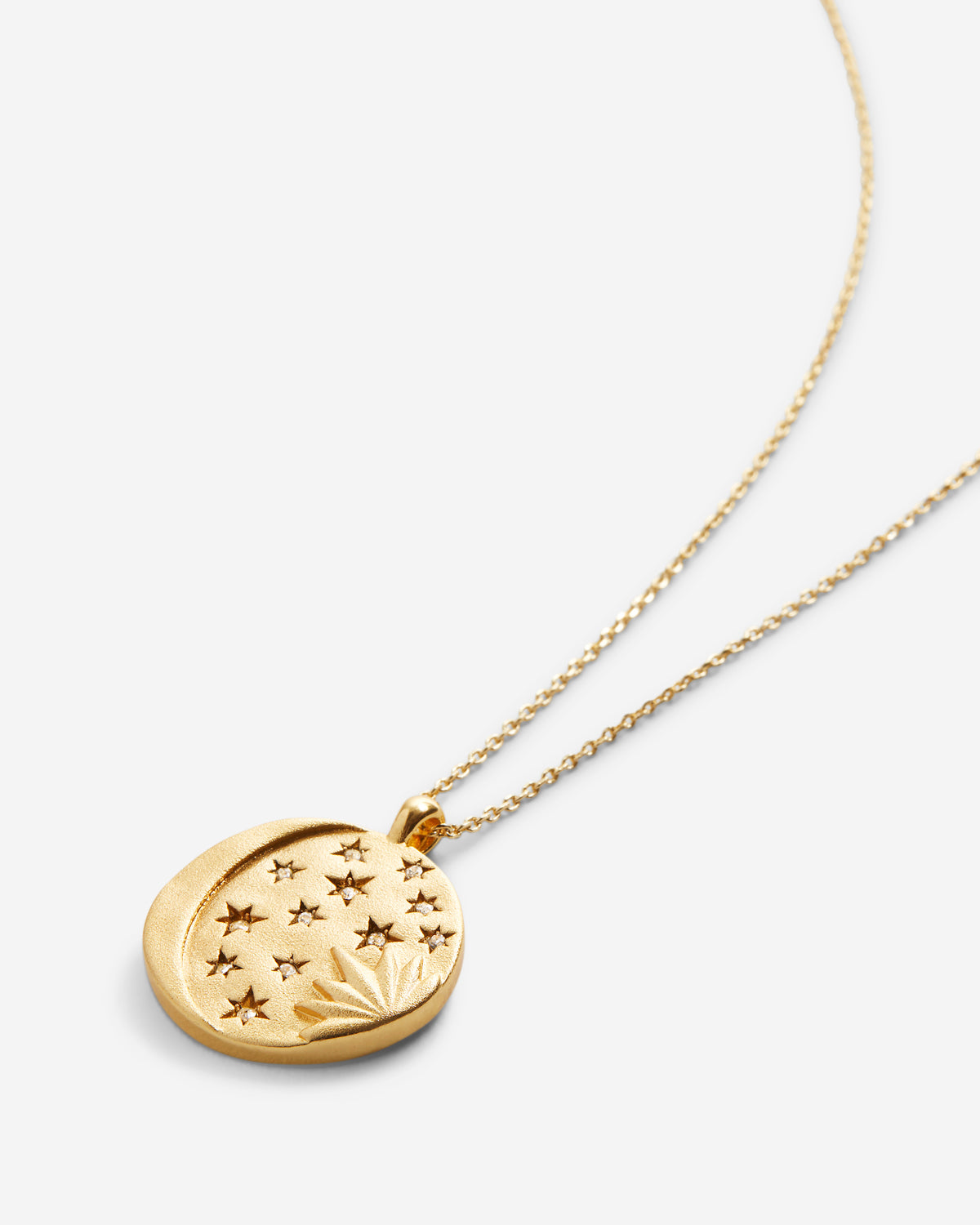 Sun, Moon, Stars Medallion Necklace - Nissa Jewelry