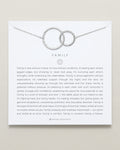 Bryan Anthonys Family Necklace Interlocking Circles in Silver on Card