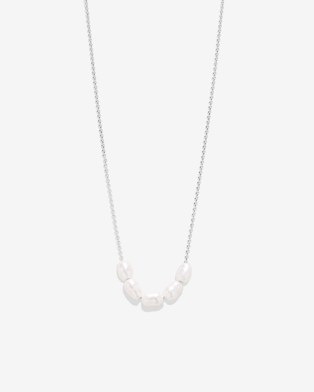 Bryan Anthonys Grit Pearl Necklace in Silver